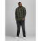 Jack & Jones Egingham Twill Shirt,βαμβακερό πουκάμισο φανέλα - Dusty Olive