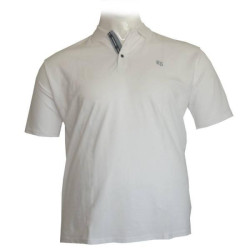 Polo πικέ mercerised μονόχρωμο με κεντητή λεπτομέρεια - White Polo πικέ mercerised μονόχρωμο με κεντητή λεπτομέρεια - White