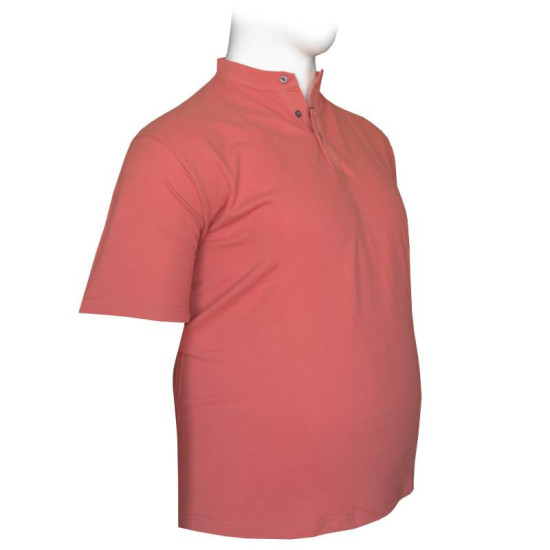 Βαμβακερό πικέ μπλουζάκι button neck - Coral Tree Βαμβακερό πικέ μπλουζάκι button neck - Coral Tree
