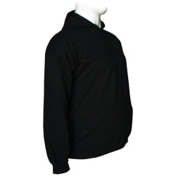 Hoodie φούτερ μονόχρωμο με patch στο στήθος - Black Hoodie φούτερ μονόχρωμο με patch στο στήθος - Black
