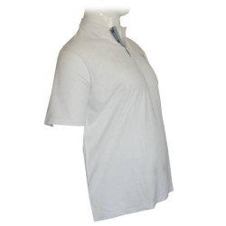 Polo πικέ mercerised μονόχρωμο με κεντητή λεπτομέρεια - White Polo πικέ mercerised μονόχρωμο με κεντητή λεπτομέρεια - White