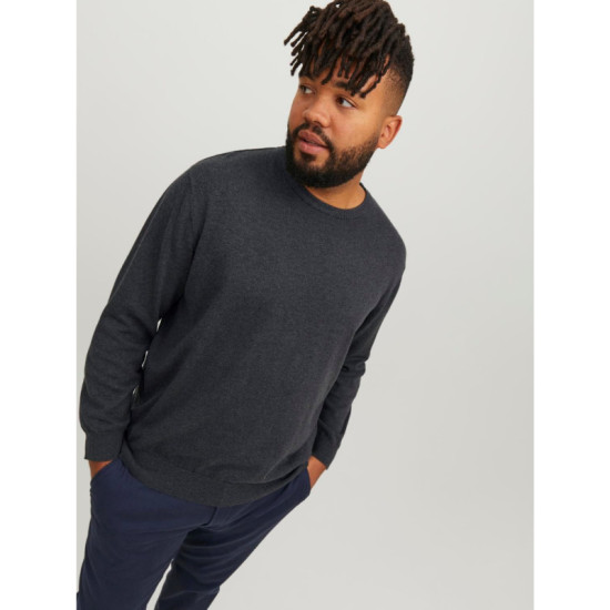 Jack & Jones knit crew neck - Dark Grey Melange Jack & Jones knit crew neck - Dark Grey Melange