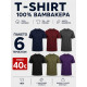 6Pack T-shirt Προσφορά 3+3 - Black,Charcoal,Khaki,Dark Navy,Maroon,Purple 6Pack T-shirt Προσφορά 3+3 - Black,Charcoal,Khaki,Dark Navy,Maroon,Purple