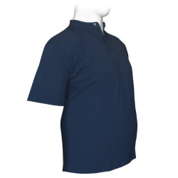 Βαμβακερό πικέ μπλουζάκι button neck - Raf Βαμβακερό πικέ μπλουζάκι button neck - Raf