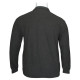 Βαμβακερή μπλούζα Polo wool feel της Leo Collection,με suede λεπτομέρειες - Anthracite