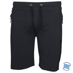 Βερμούδα jersey pennie με patch και φερμουάρ στις τσέπες,της Leo Collection - Anthracite Βερμούδα jersey pennie με patch και φερμουάρ στις τσέπες,της Leo Collection - Anthracite