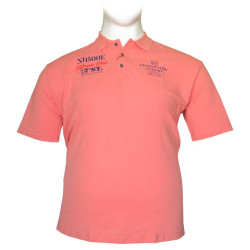 Polo pique βαμβακερό με μεταξοτυπία - Burned Orange Polo pique βαμβακερό με μεταξοτυπία - Burned Orange