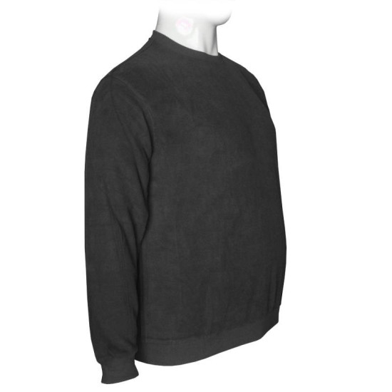 Μακρυμάνικη μπλούζα wool feel με suede λεπτομέρειες,της Leo Collection - Grey Melange Μακρυμάνικη μπλούζα wool feel με suede λεπτομέρειες,της Leo Collection - Grey Melange