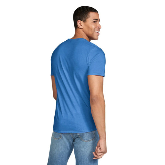 Μονόχρωμο βαμβακερό t-shirt - Heather Royal