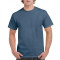 Μονόχρωμο βαμβακερό t-shirt - Indigo