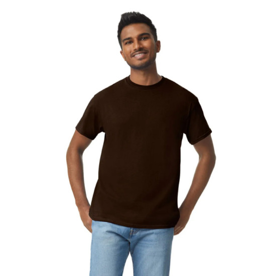 Μονόχρωμο βαμβακερό t-shirt - Dark Chocolate Μονόχρωμο βαμβακερό t-shirt - Dark Chocolate