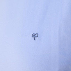 T-shirt βαμβακερό μονόχρωμο με διακριτικό κέντημα - White T-shirt βαμβακερό μονόχρωμο με διακριτικό κέντημα - White
