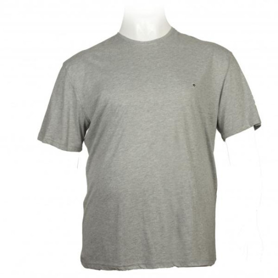 T-shirt βαμβακερό πενιέ με διακριτικό κέντημα - Grey Melange T-shirt βαμβακερό πενιέ με διακριτικό κέντημα - Grey Melange