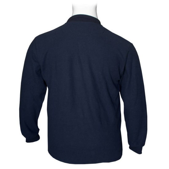 Βαμβακερή Polo wool feel με κέντημα στο στήθος by Leo collection - NAVY BLUE Βαμβακερή Polo wool feel με κέντημα στο στήθος by Leo collection - NAVY BLUE