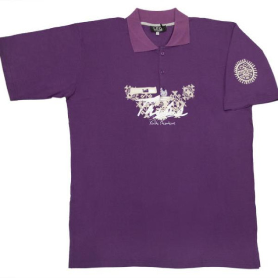 Polo μακό με μεταξοτυπία - .ΜΩΒ. Polo μακό με μεταξοτυπία - .ΜΩΒ.