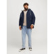 Jack & Jones Loop Parka Jacket - Navy Blazer Jack & Jones Loop Parka Jacket - Navy Blazer