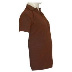 Polo πικέ κοντομάνικο μονόχρωμο - Dark Tan Polo πικέ κοντομάνικο μονόχρωμο - Dark Tan