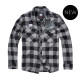 Ozzy Checkshirt Long Sleeve - Black/Coal