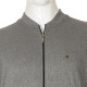 Βαμβακερή ζακέτα wool feel με μεταλλικό patch - Grey Melange Βαμβακερή ζακέτα wool feel με μεταλλικό patch - Grey Melange