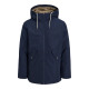 Jack & Jones Loop Parka Jacket - Navy Blazer Jack & Jones Loop Parka Jacket - Navy Blazer