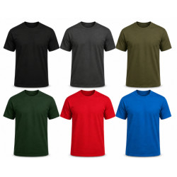 6Pack T-shirt Προσφορά 3+3 - Black,Charcoal,Forest Green,Khaki,Sax,Red 6Pack T-shirt Προσφορά 3+3 - Black,Charcoal,Forest Green,Khaki,Sax,Red