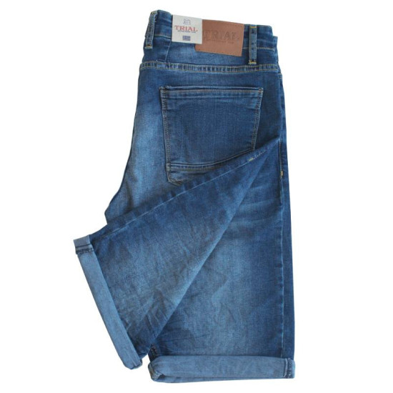 Ελαστική denim βερμούδα slim fit Ελαστική denim βερμούδα slim fit