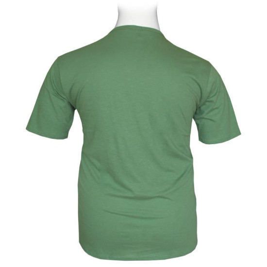 Βαμβακερό t-shirt φλάμα μονόχρωμο τύπου button ve - Highland Βαμβακερό t-shirt φλάμα μονόχρωμο τύπου button ve - Highland