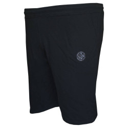 Μακό βερμούδα μονόχρωμη με λάστιχο στην μέση - ΜΑΥΡΟ Μακό βερμούδα μονόχρωμη με λάστιχο στην μέση - ΜΑΥΡΟ