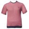 T-shirt μακό βαμβακερό με κέντημα και λάστιχο κάτω - Red