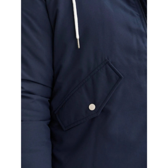 Jack & Jones Loop Parka Jacket - Navy Blazer Jack & Jones Loop Parka Jacket - Navy Blazer