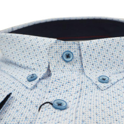 Πουκάμισο king size ελαστικό σχεδιαστό - Chambray Blue/Pale White Πουκάμισο king size ελαστικό σχεδιαστό - Chambray Blue/Pale White