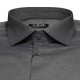 Πουκάμισο Oxford μακρυμάνικο με γιακά τύπου Rex, της Leo Collection - Faded Grey Πουκάμισο Oxford μακρυμάνικο με γιακά τύπου Rex, της Leo Collection - Faded Grey