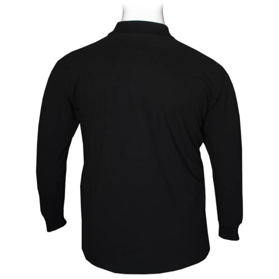 Polo πικέ μονόχρωμη με τσέπη - Black Polo πικέ μονόχρωμη με τσέπη - Black