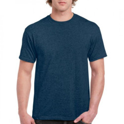 Μονόχρωμο βαμβακερό t-shirt - Heather Navy