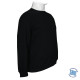 Μπλούζα λαιμόκοψη wool feel της Leo Collection - Black