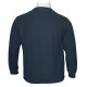 Μπλούζα λαιμόκοψη wool feel με δερμάτινο patch,της Leo Collection - Navy Blazer