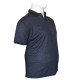 Polo jacquard με τσέπη και κοντό μανίκι by Leo Collection - Dark Blue