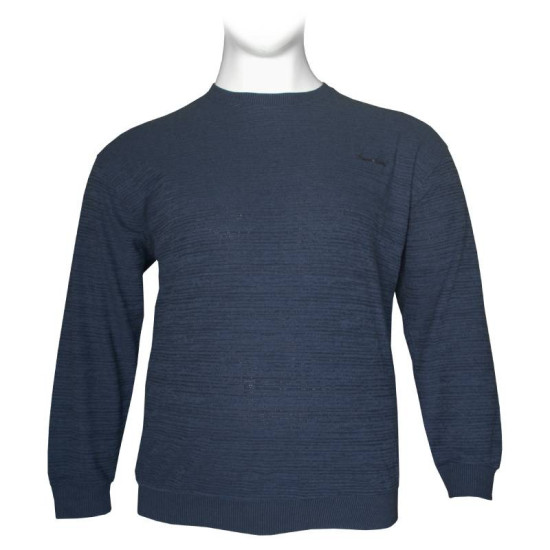 Βαμβακερή jacquard demi-saison μπλούζα της Leo Collection - Indigo Βαμβακερή jacquard demi-saison μπλούζα της Leo Collection - Indigo