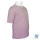 Βαμβακερό t-shirt φλάμα μονόχρωμο τύπου button ve,by LTG - Light Plum Βαμβακερό t-shirt φλάμα μονόχρωμο τύπου button ve,by LTG - Light Plum