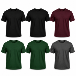 6Pack T-shirt Προσφορά 3+3 - 2Black,2Forest Green,Charcoal,Maroon