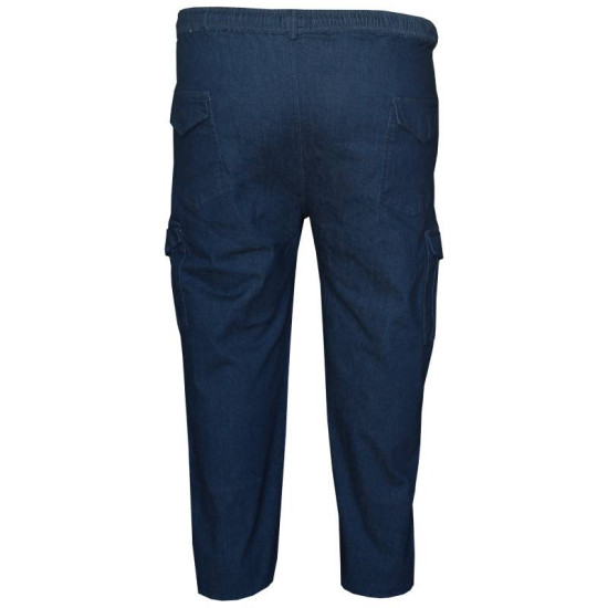 Ελαστική cargo jean παντελόνα demi season,by LTG - BLUEBLACK Ελαστική cargo jean παντελόνα demi season,by LTG - BLUEBLACK