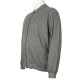Βαμβακερή ζακέτα wool feel με μεταλλικό patch - Grey Melange Βαμβακερή ζακέτα wool feel με μεταλλικό patch - Grey Melange