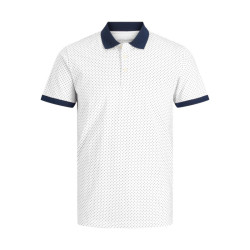 Terakota polo jersey με μικροσχέδιο,της Jack & Jones - White Terakota polo jersey με μικροσχέδιο,της Jack & Jones - White
