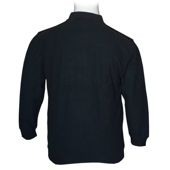 Βαμβακερό polo wool feel με τσέπη στο στήθος - Dark Blue Βαμβακερό polo wool feel με τσέπη στο στήθος - Dark Blue