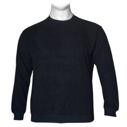 Μακρυμάνικη μπλούζα wool feel με suede λεπτομέρειες,της Leo Collection - Dark Blue Μακρυμάνικη μπλούζα wool feel με suede λεπτομέρειες,της Leo Collection - Dark Blue
