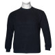 Μακρυμάνικη μπλούζα wool feel με suede λεπτομέρειες,της Leo Collection - Dark Blue Μακρυμάνικη μπλούζα wool feel με suede λεπτομέρειες,της Leo Collection - Dark Blue
