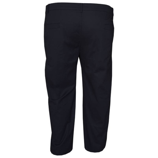 Eλαστική straight cut chino καπαρτινέ παντελόνα με λάστιχο στο πλάι,by LTG - Black