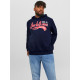 Jack & Jones Elogo Sweat Hoodie με μεταξοτυπία - Navy Blazer