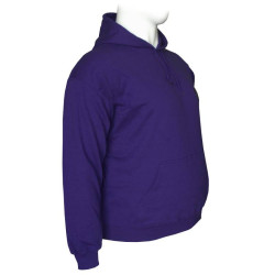 Hoodie φούτερ μονόχρωμο με patch στο στήθος - Sport Purple Hoodie φούτερ μονόχρωμο με patch στο στήθος - Sport Purple