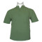 Βαμβακερό πικέ μπλουζάκι button neck - Deep Lichen Green
